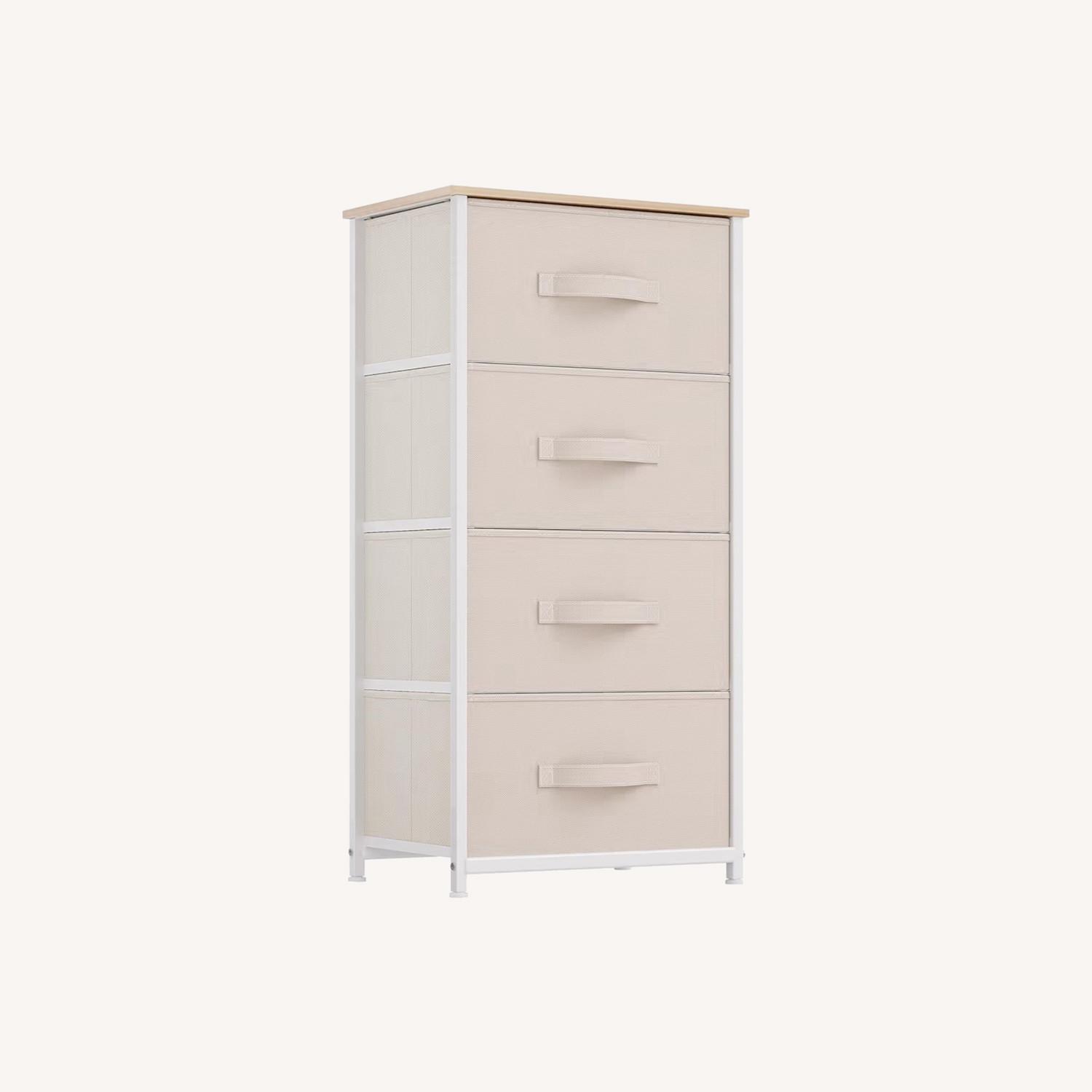 4-Drawer Fabric Dresser for Bedroom (Cream White) - image-0