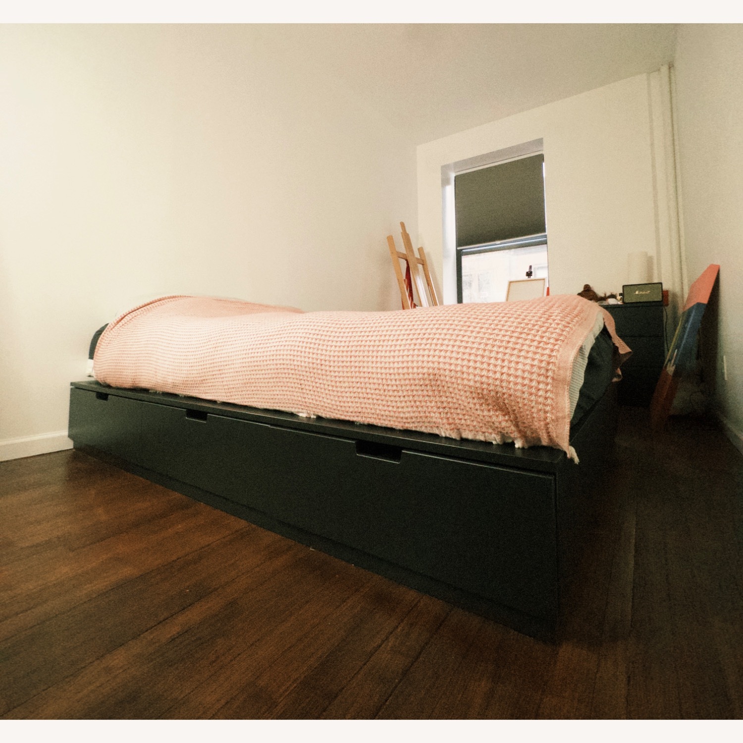 IKEA NORDLI Anthracite QueenBed Frame with Storage - image-1