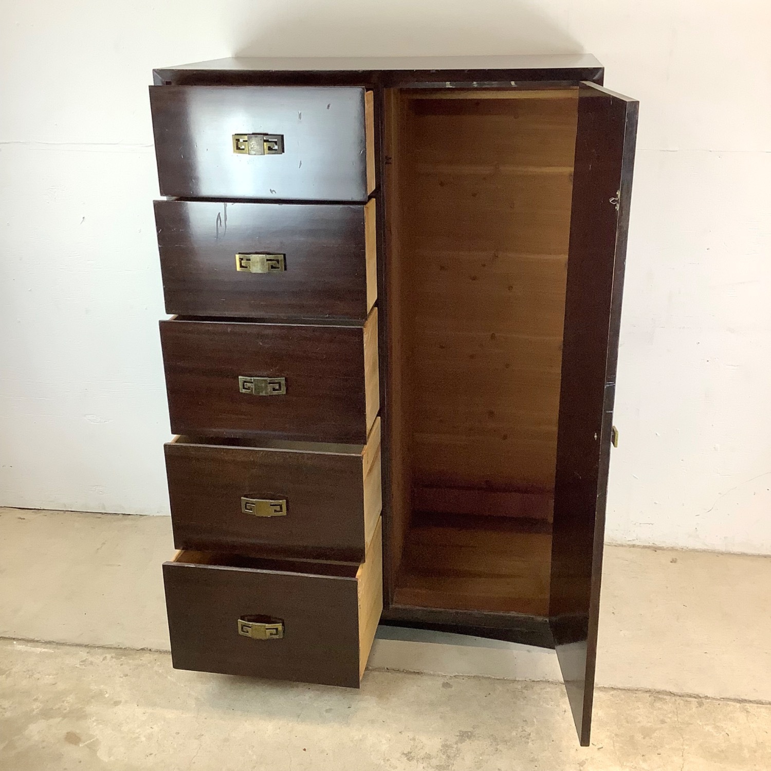 Vintage Mahognay Armoire Dresser Wardrobe - image-2