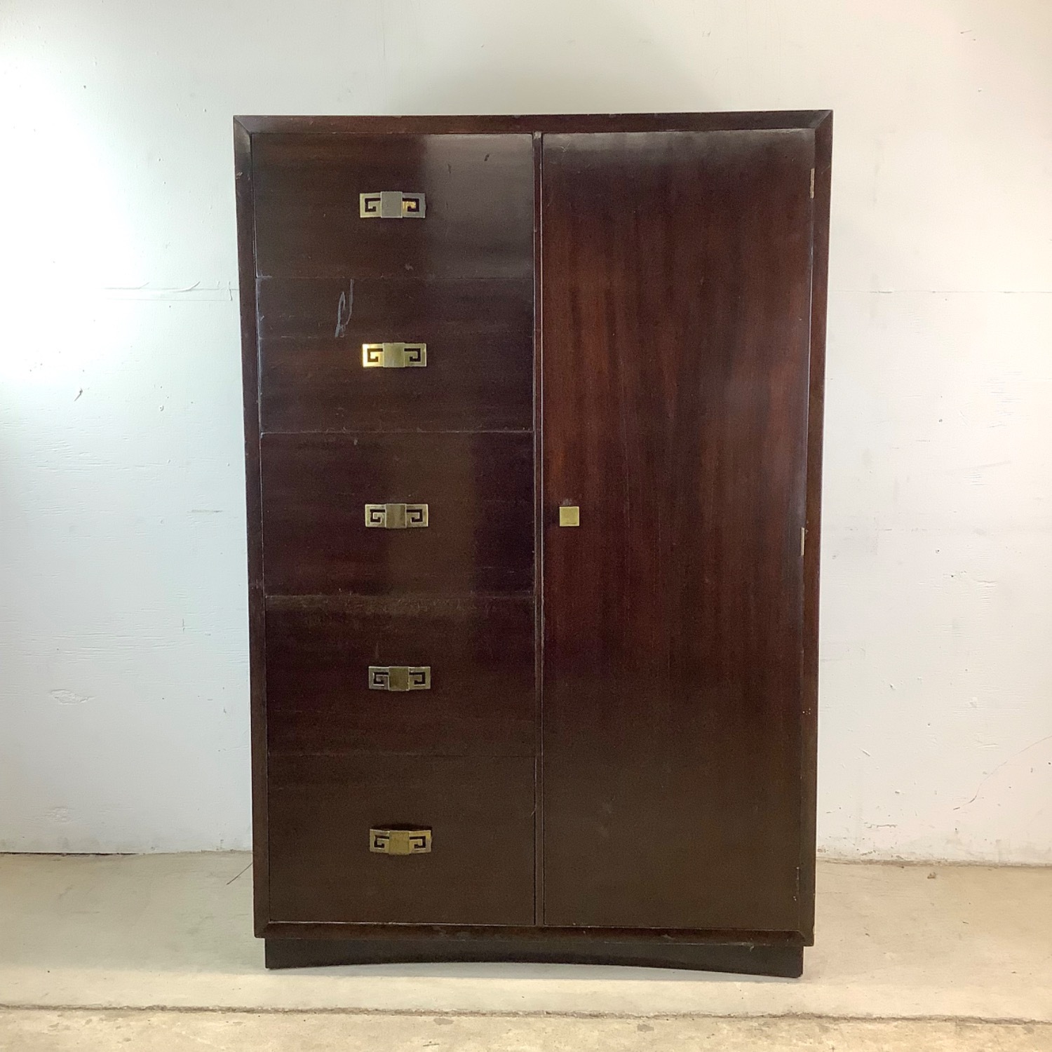 Vintage Mahognay Armoire Dresser Wardrobe - image-1