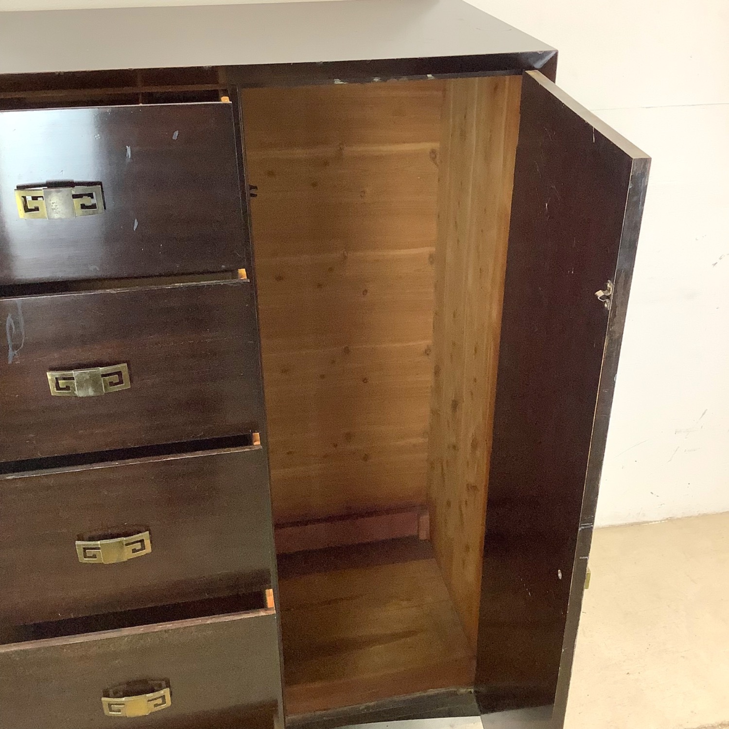 Vintage Mahognay Armoire Dresser Wardrobe - image-5