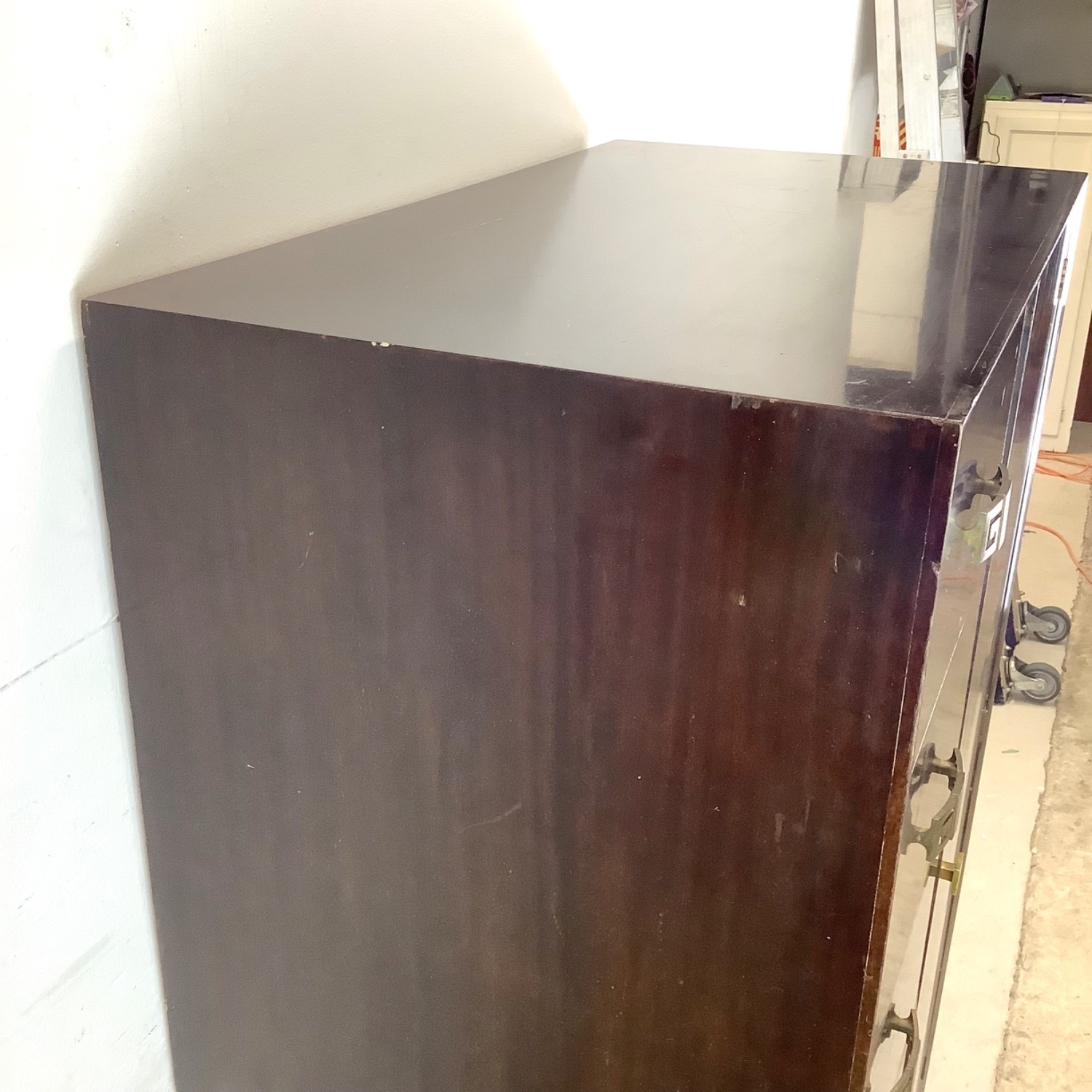 Vintage Mahognay Armoire Dresser Wardrobe - image-19