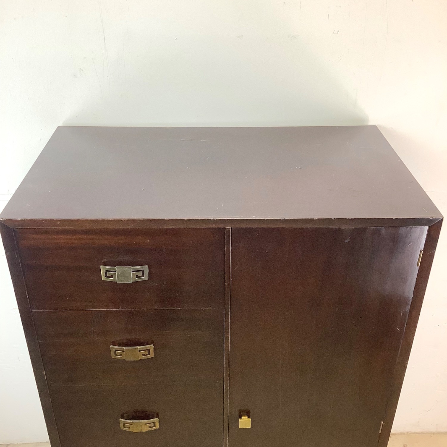 Vintage Mahognay Armoire Dresser Wardrobe - image-10