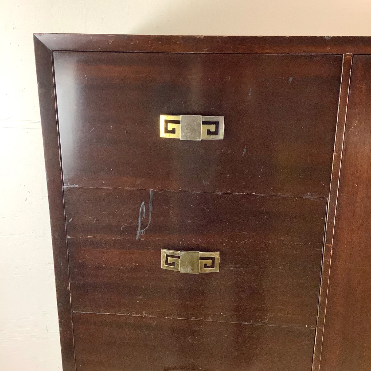 Vintage Mahognay Armoire Dresser Wardrobe - image-12