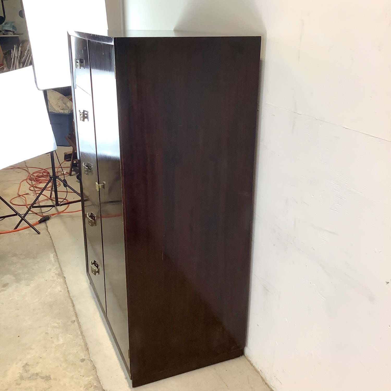 Vintage Mahognay Armoire Dresser Wardrobe - image-7