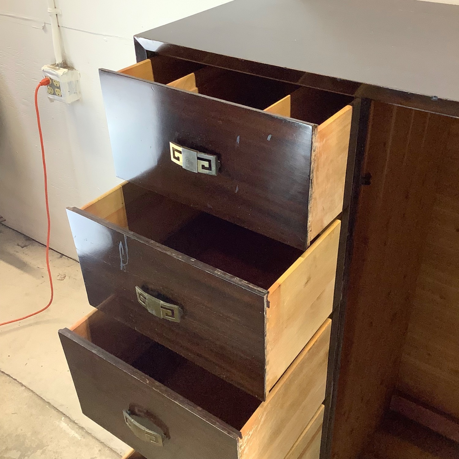 Vintage Mahognay Armoire Dresser Wardrobe - image-3