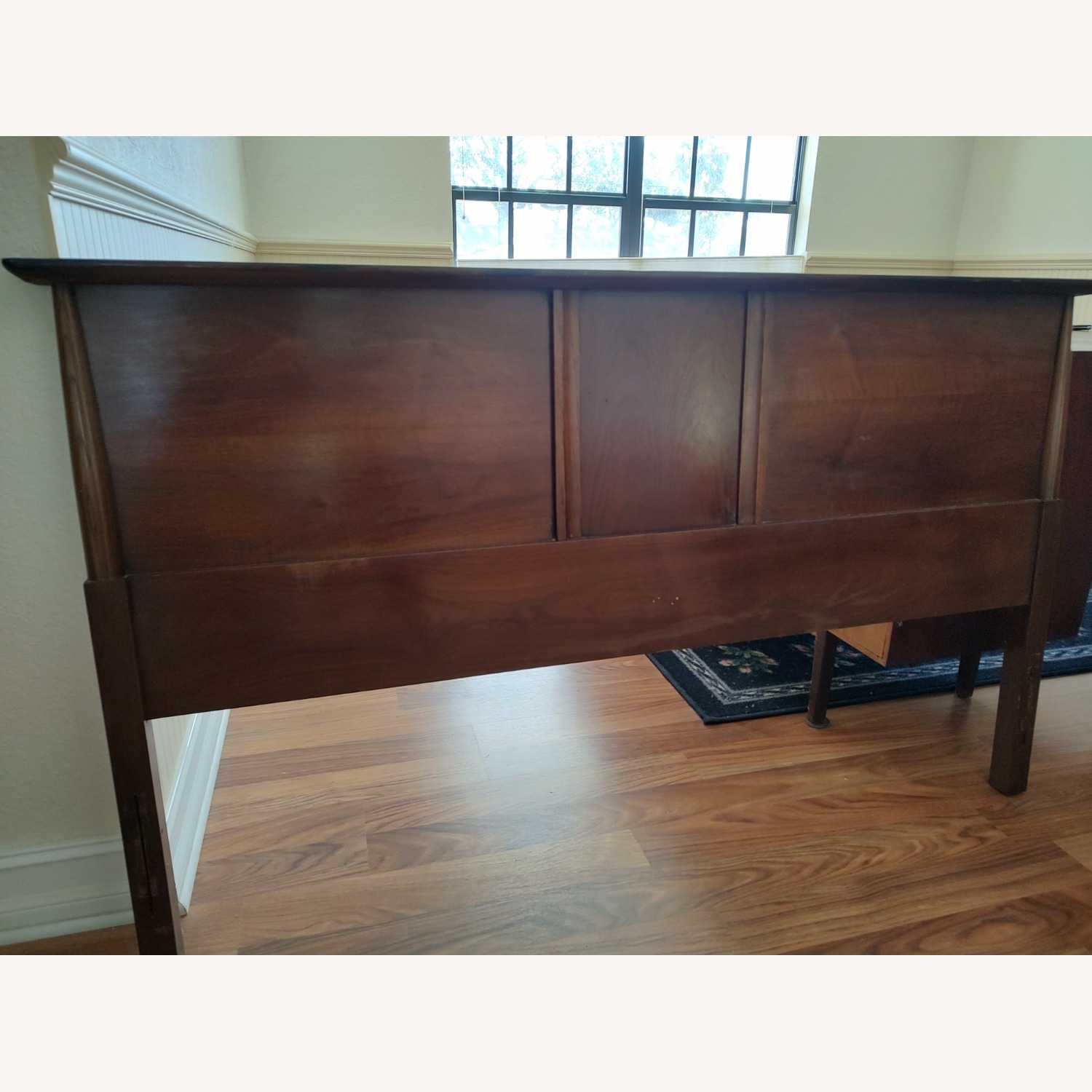 Mid-Century Modern Queen Headboard with Bedrails - image-0