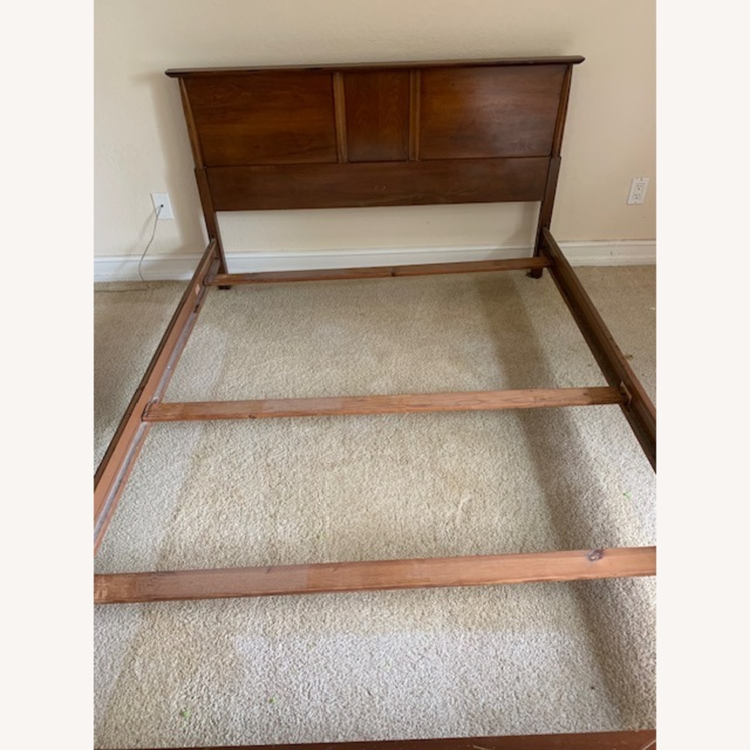 Mid-Century Modern Queen Headboard with Bedrails - image-1