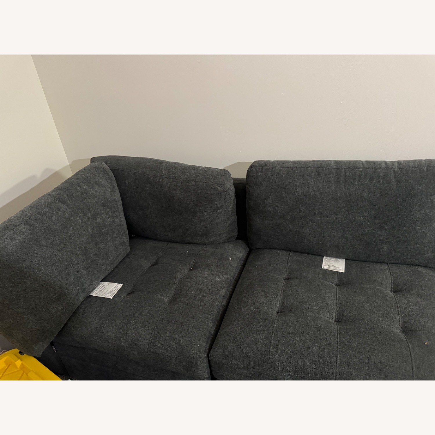 Thomasville Tisdale Dark Grey Sectional + Ottoman - image-5