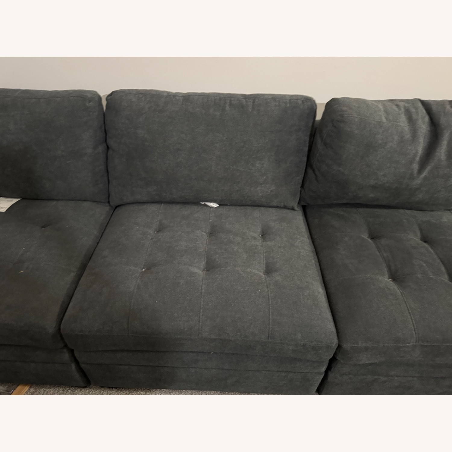 Thomasville Tisdale Dark Grey Sectional + Ottoman - image-3