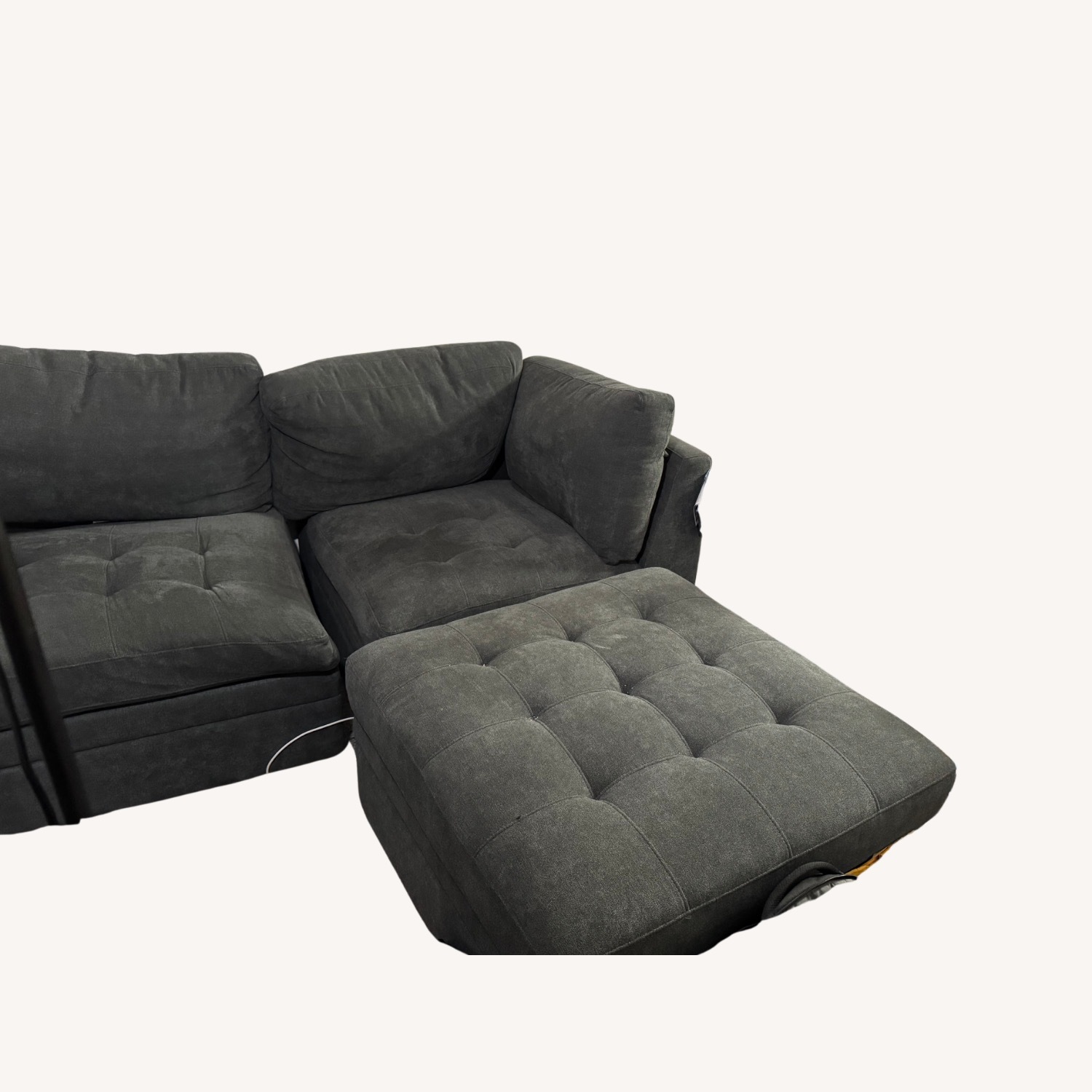 Thomasville Tisdale Dark Grey Sectional + Ottoman - image-1