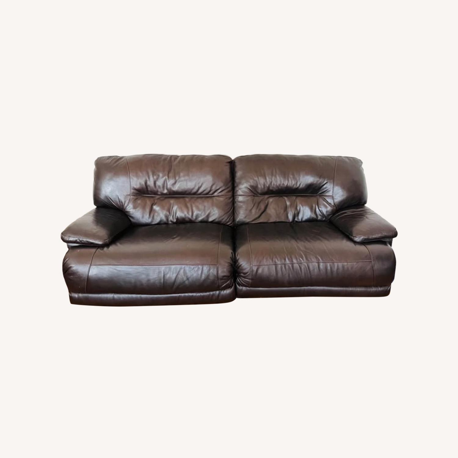 Ashley Leather Sofa Zero Wall Full Recliner - image-0
