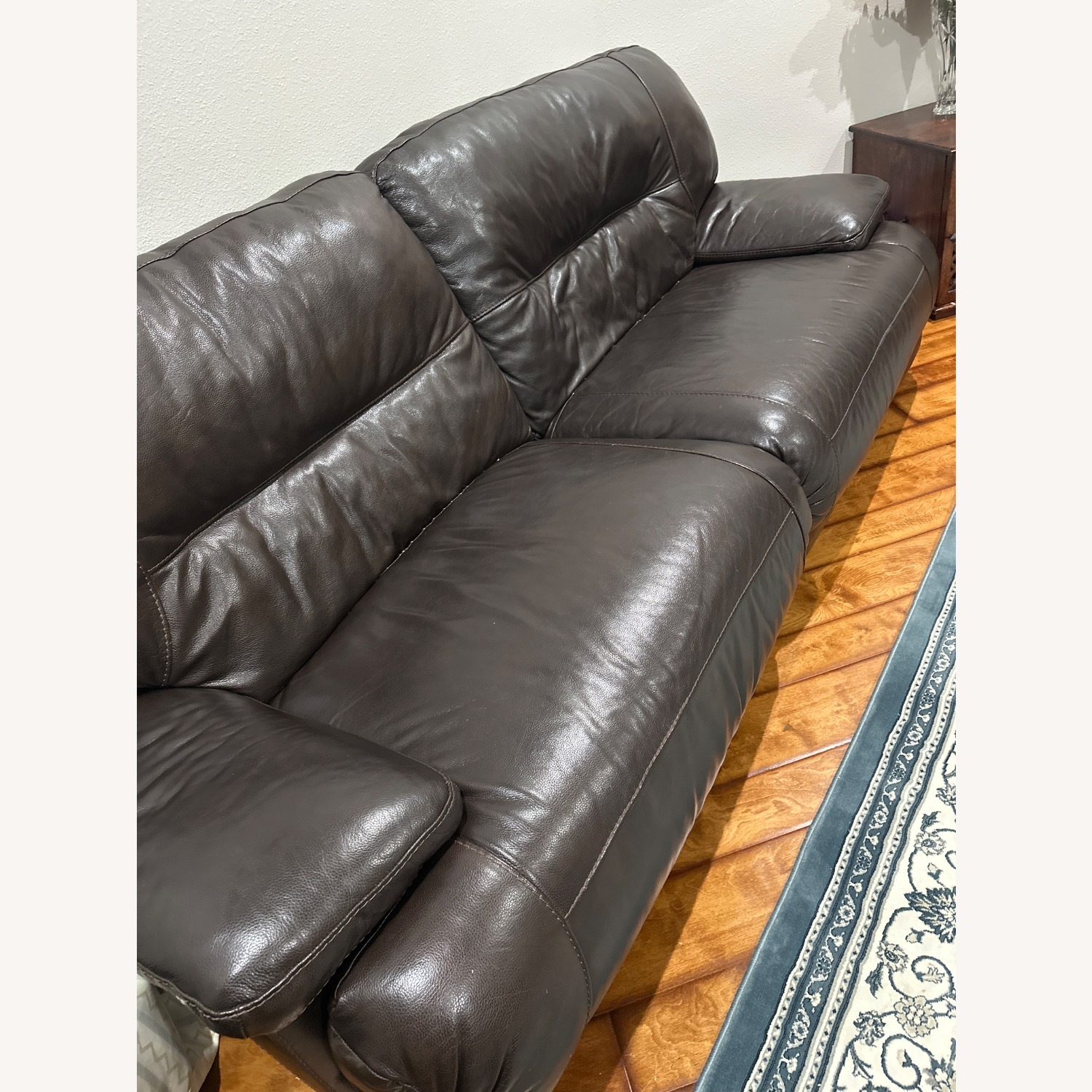 Ashley Leather Sofa Zero Wall Full Recliner - image-2