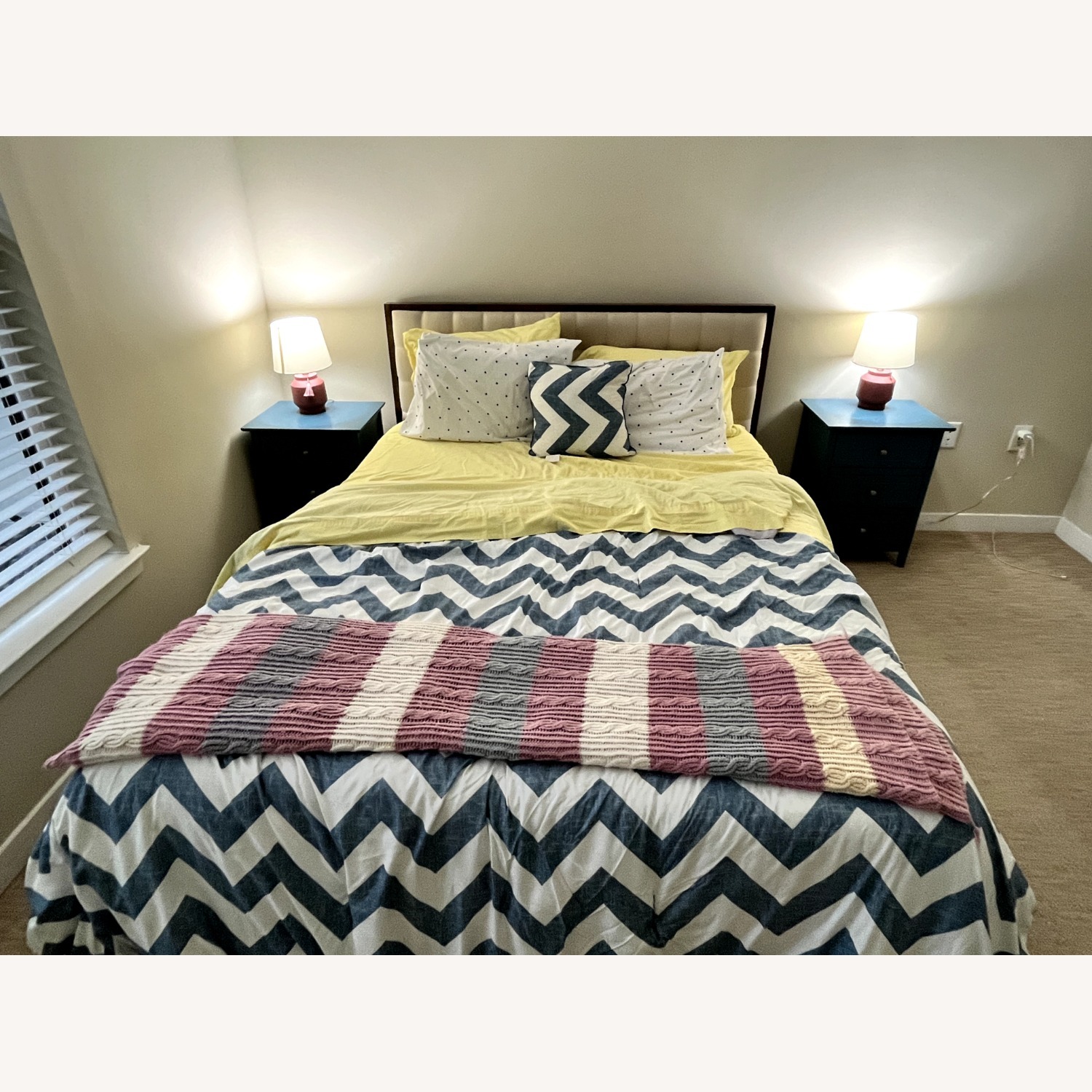 DG Casa Raven Solid Wood Queen Size Bed Frame - image-1