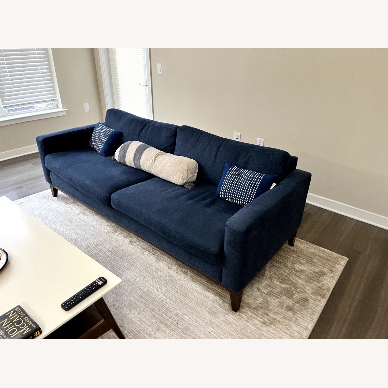 Azriah Blue Couch with Throw Pillows  - image-3