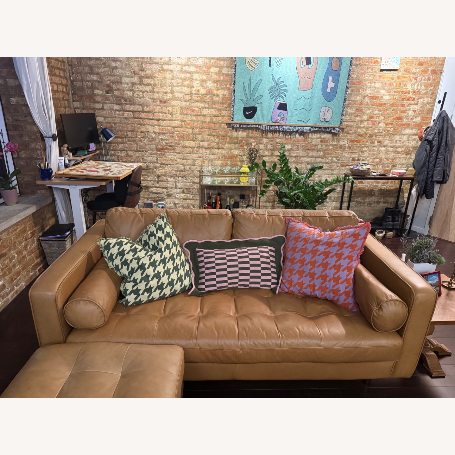 Article Charme Tan Loveseat + Ottoman  - image-2