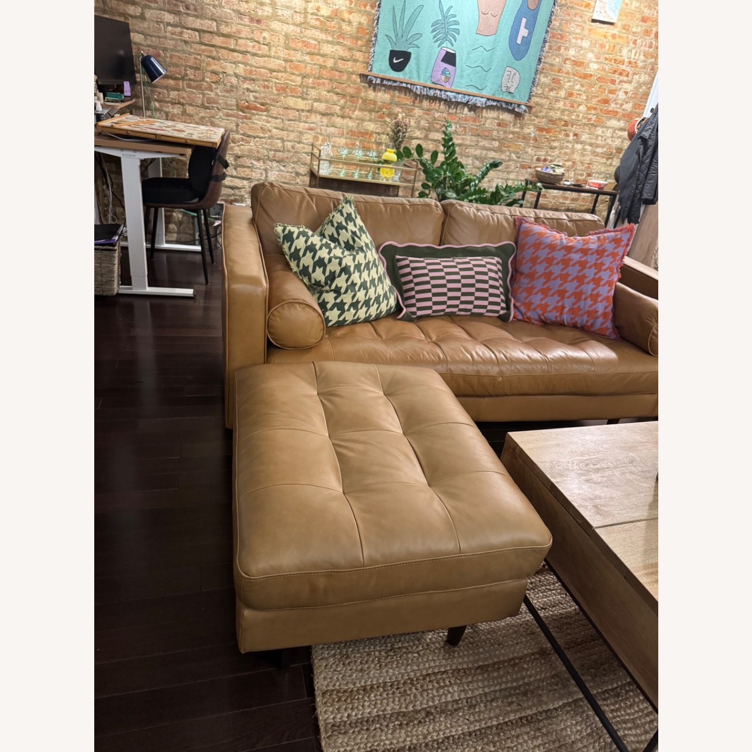 Article Charme Tan Loveseat + Ottoman  - image-3