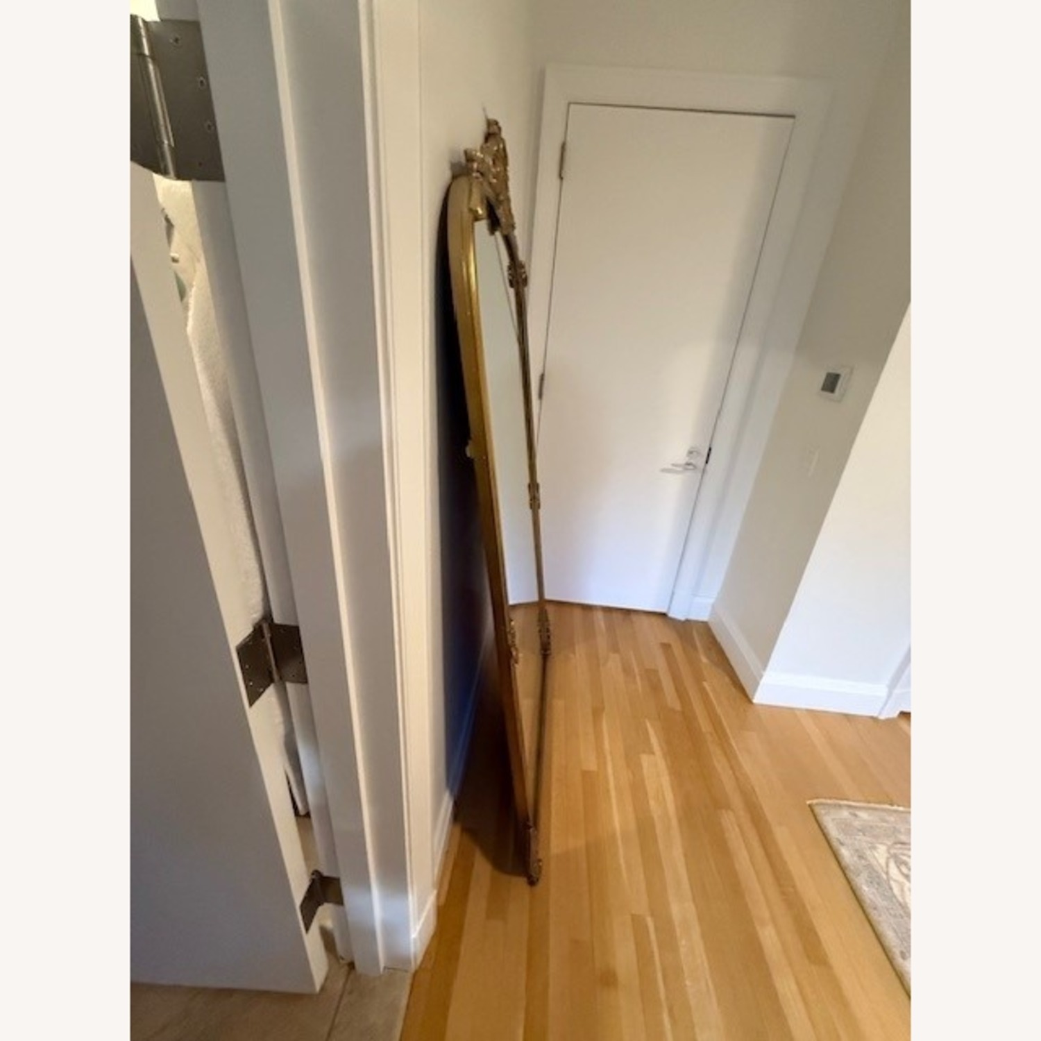 Restoration Hardware Antiqued Carved Wood Leaner Mirror, Full-Length - image-4