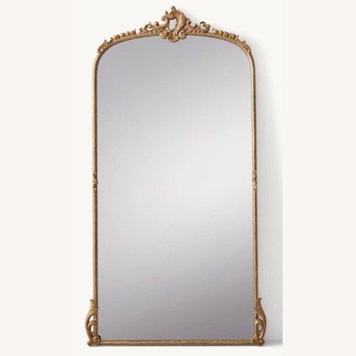 Used Restoration Hardware Antiqued Carved Wood Leaner Mirror, Full-Length for sale on AptDeco