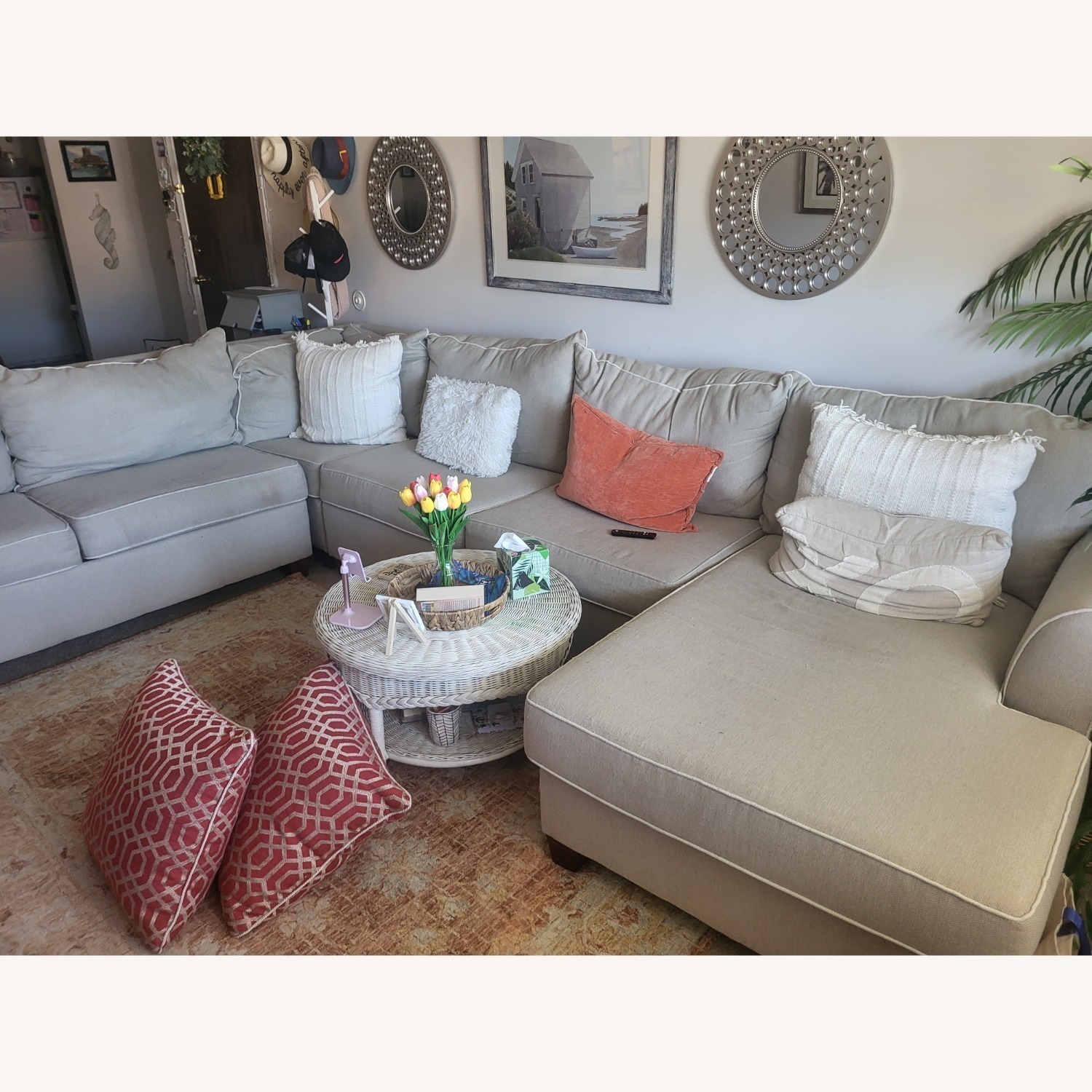 Bob's Discount Furniture L Sectional Couch  - image-1