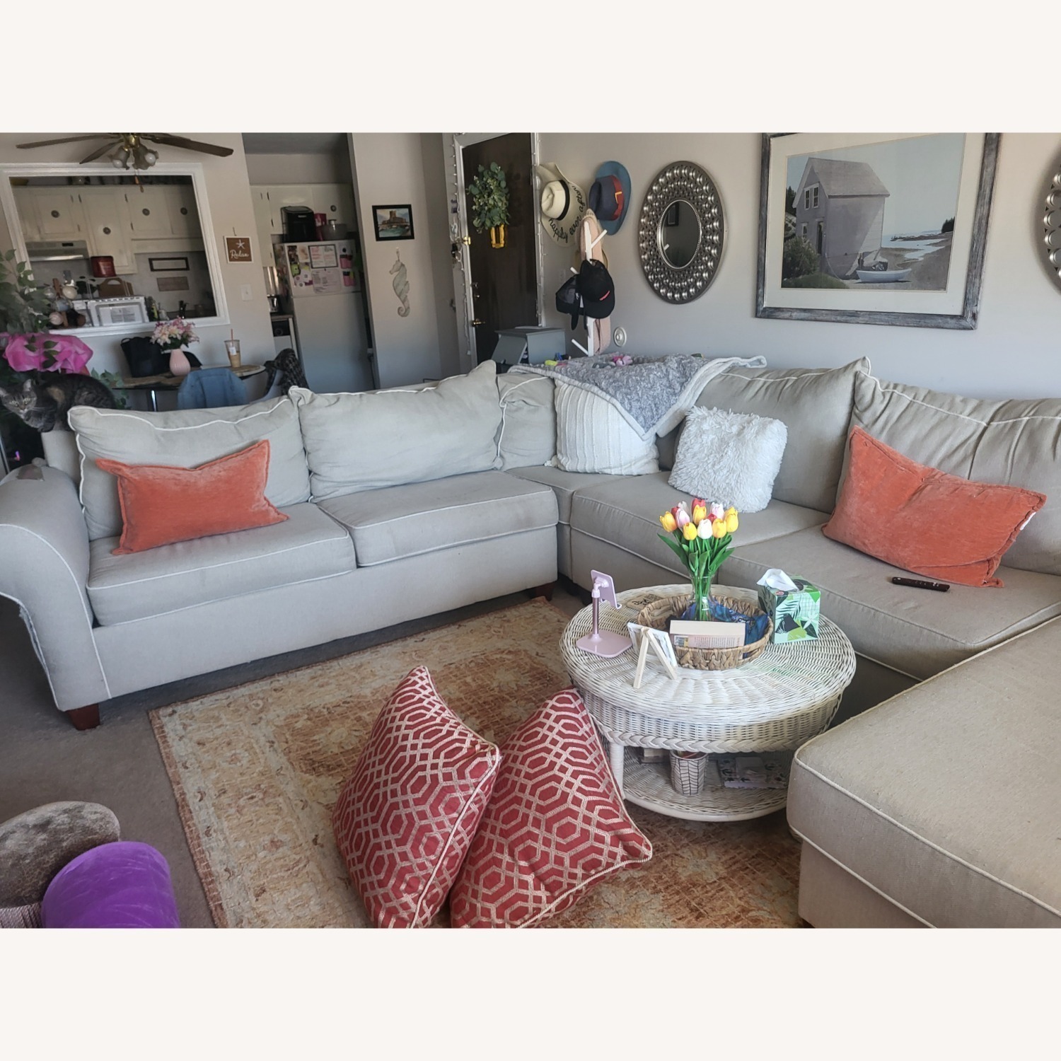 Bob's Discount Furniture L Sectional Couch  - image-4