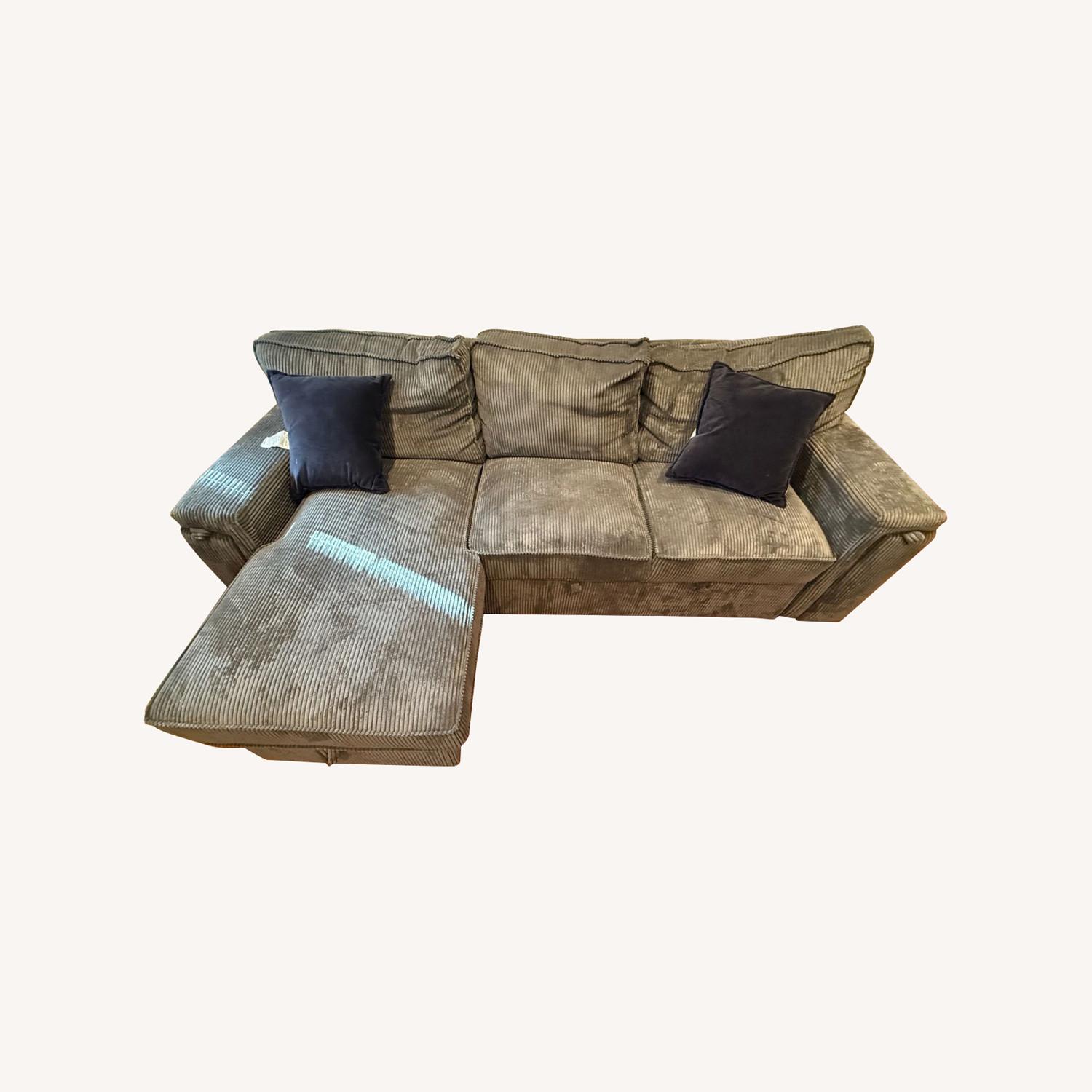 Light Gray Pullout Couch - image-0