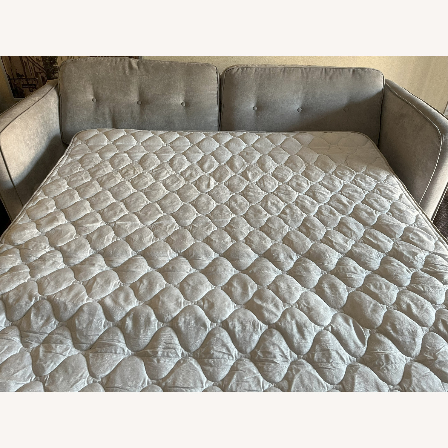 Wayfair Gray Couch Convertible to Queen Bed - image-4