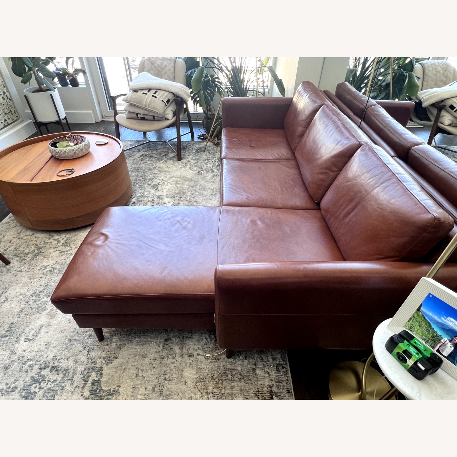 Burrow Nomad 3 Seater Leather Sectional - image-3