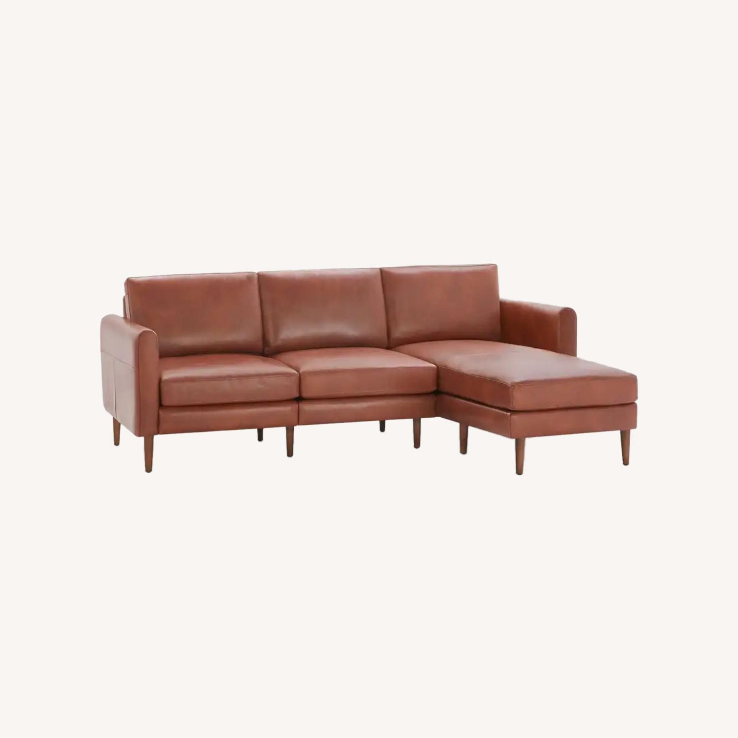 Burrow Nomad 3 Seater Leather Sectional - image-0