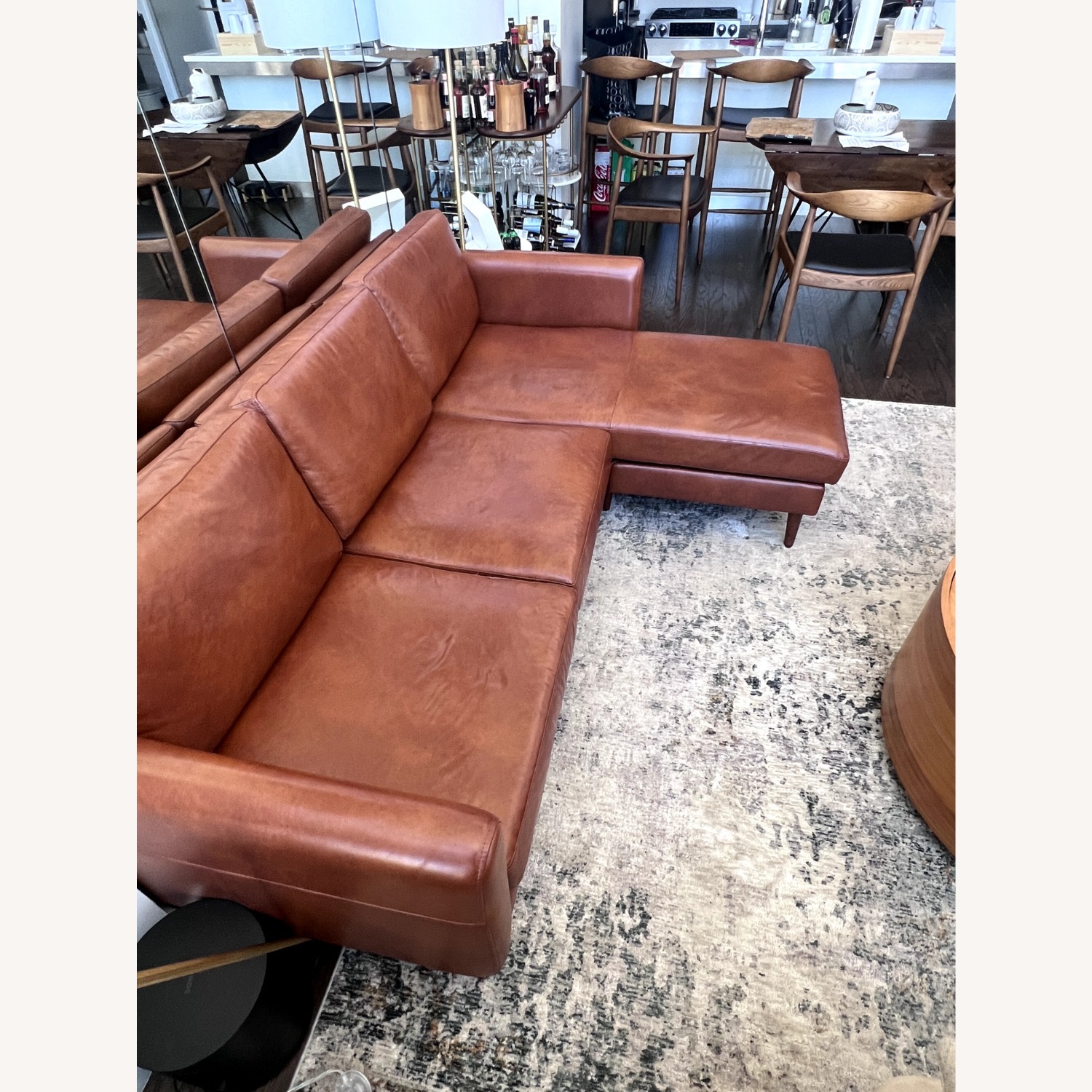 Burrow Nomad 3 Seater Leather Sectional - image-2