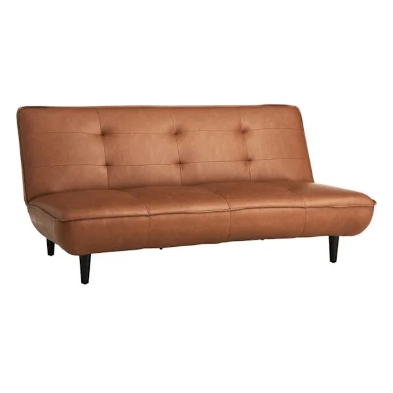 Wyatt Push Back Sofa, Cognac Faux Leather - image-4