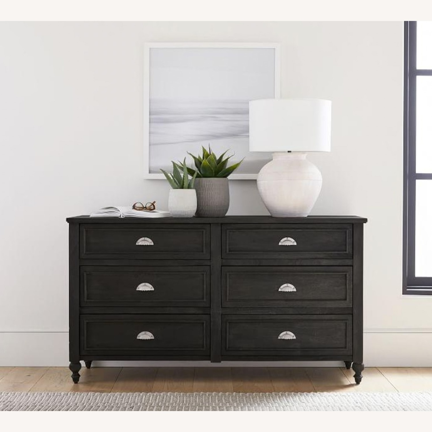 Pottery Barn Astoria 6-Drawer Dresser Rosedale Black - image-4