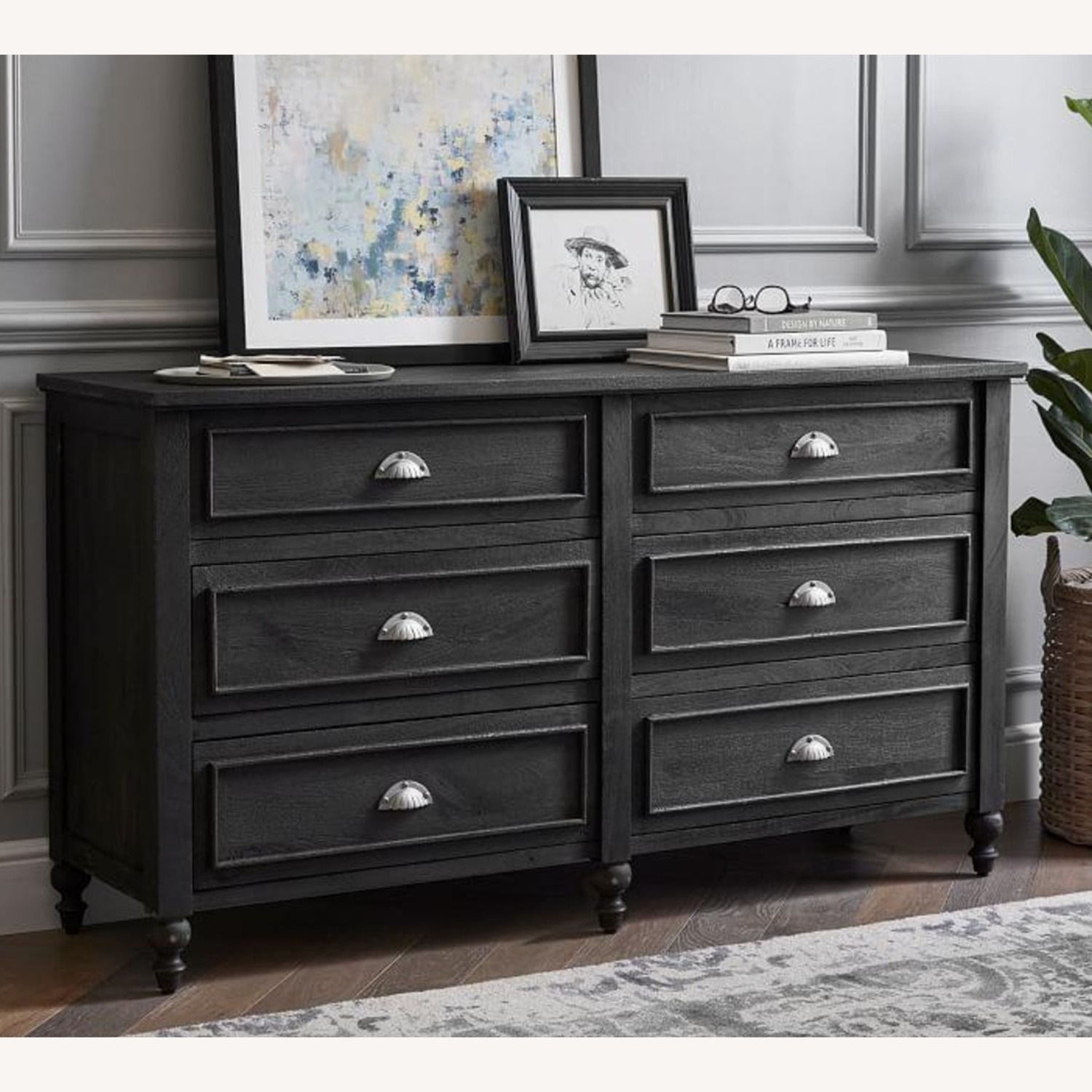 Pottery Barn Astoria 6-Drawer Dresser Rosedale Black - image-6
