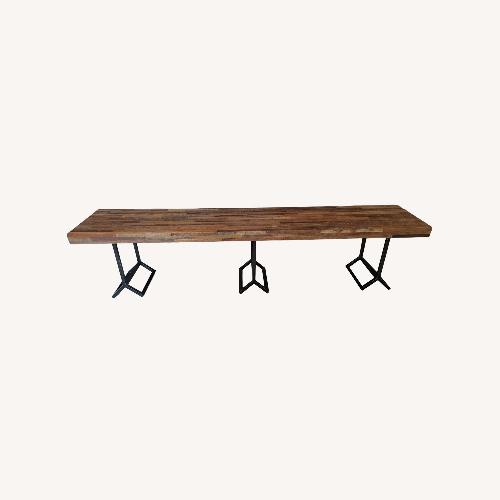 Used ABC Carpet and Home Wood and Iron Bench for sale on AptDeco