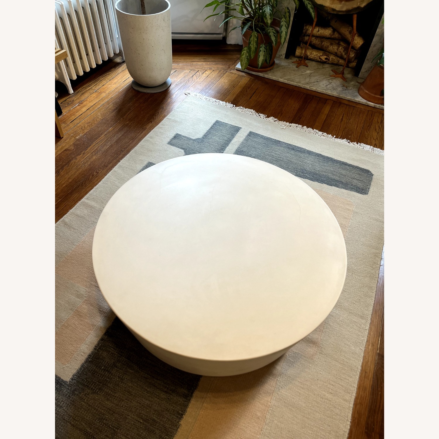 CB2 Cap Ivory Cement Coffee Table - image-2