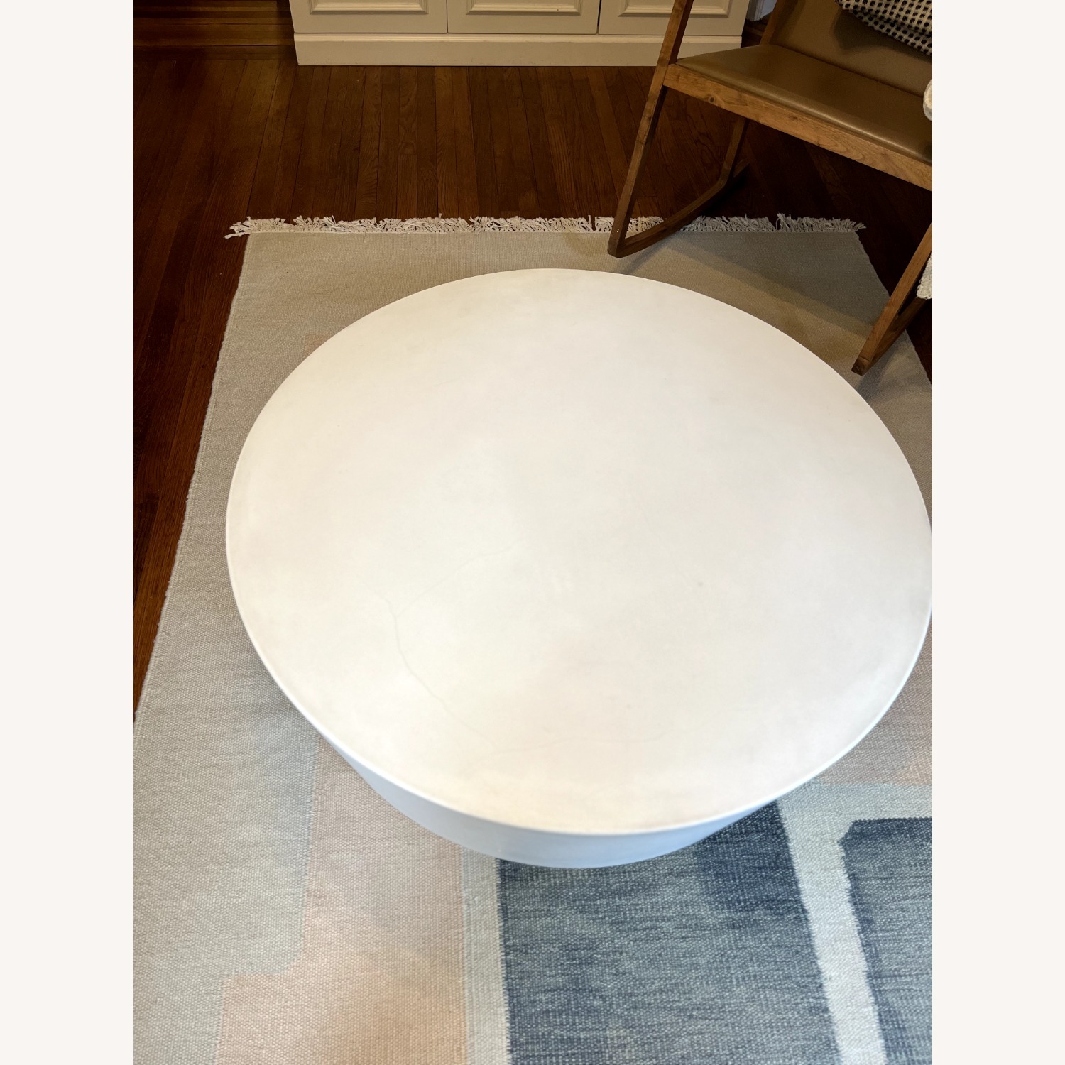 CB2 Cap Ivory Cement Coffee Table - image-1