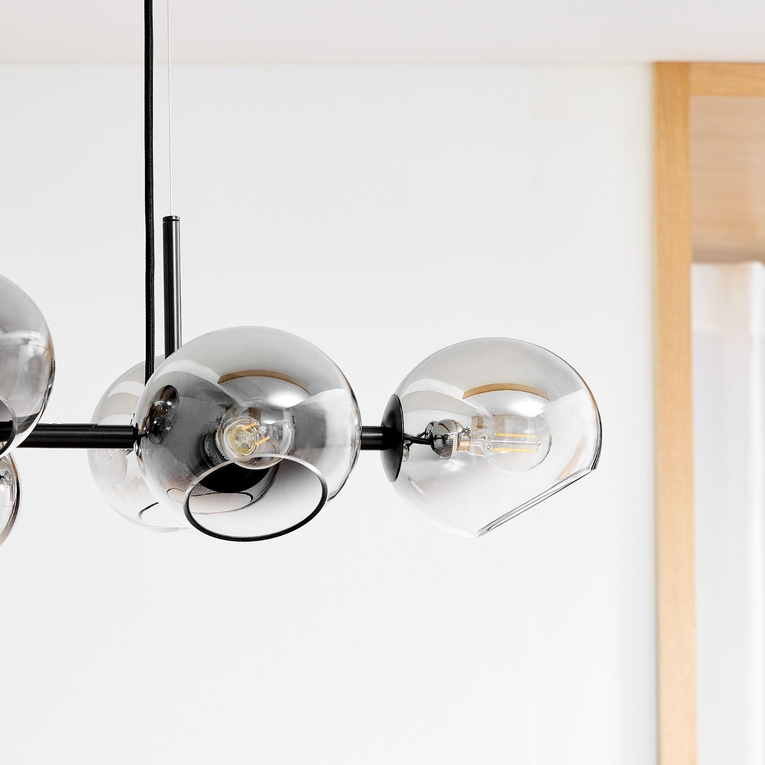 West Elm Staggered Glass 8-Light Chandelier - image-3