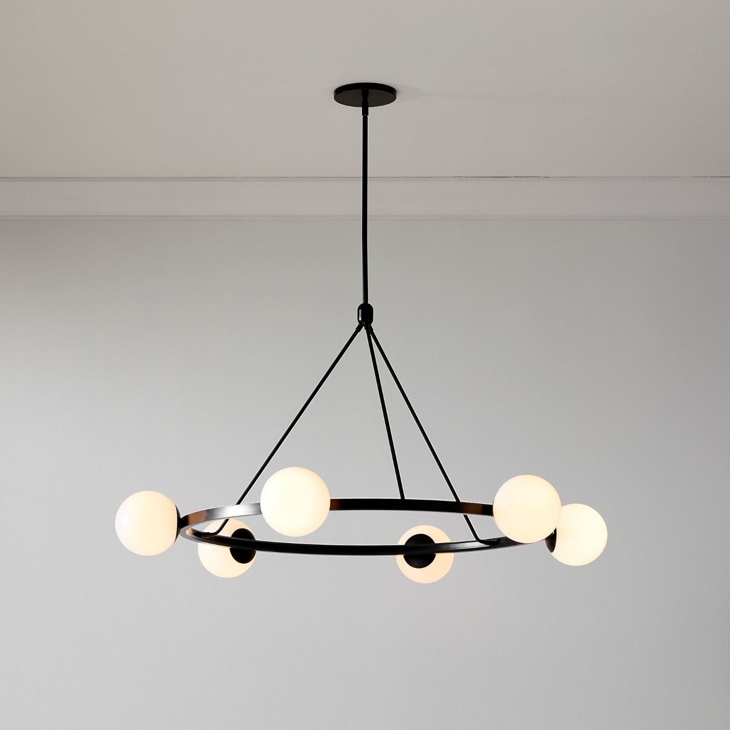 West Elm Hayes Round Light Chandelier - image-5