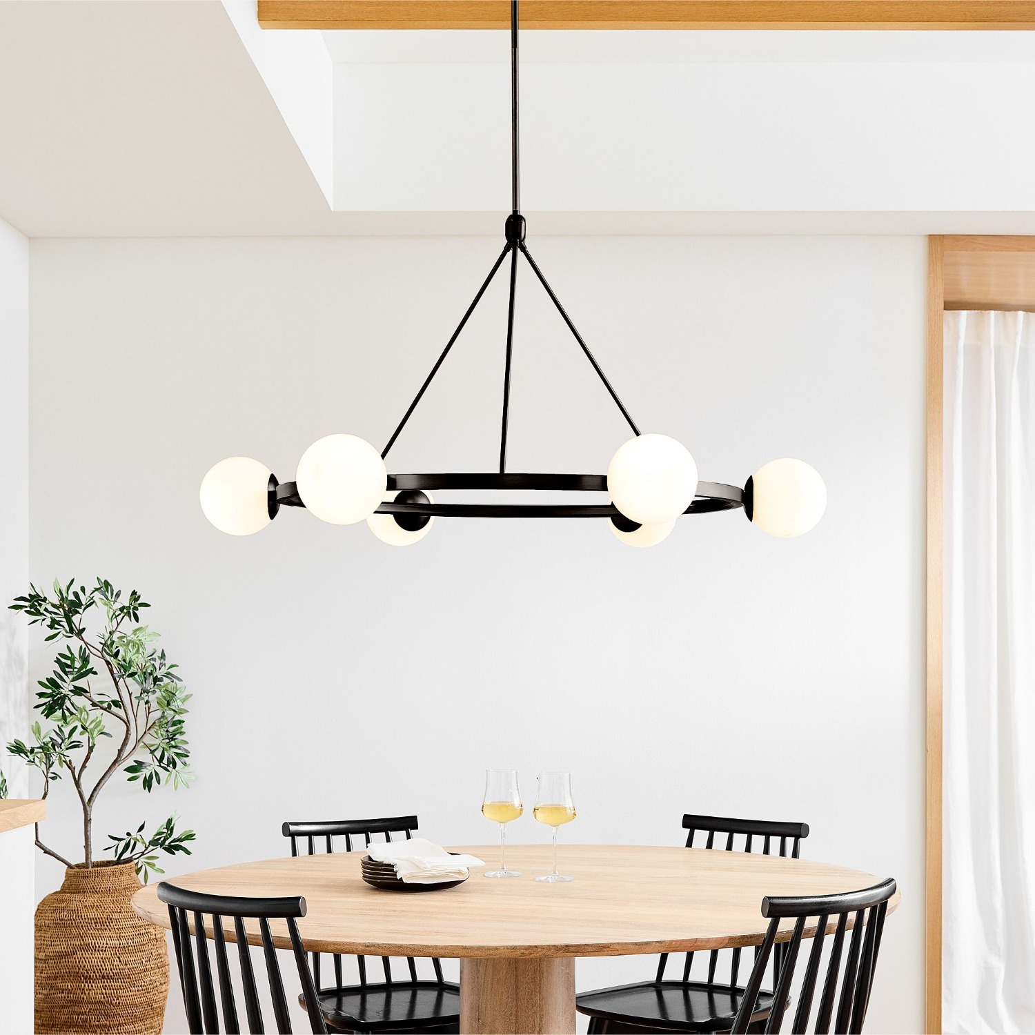 West Elm Hayes Round Light Chandelier - image-3