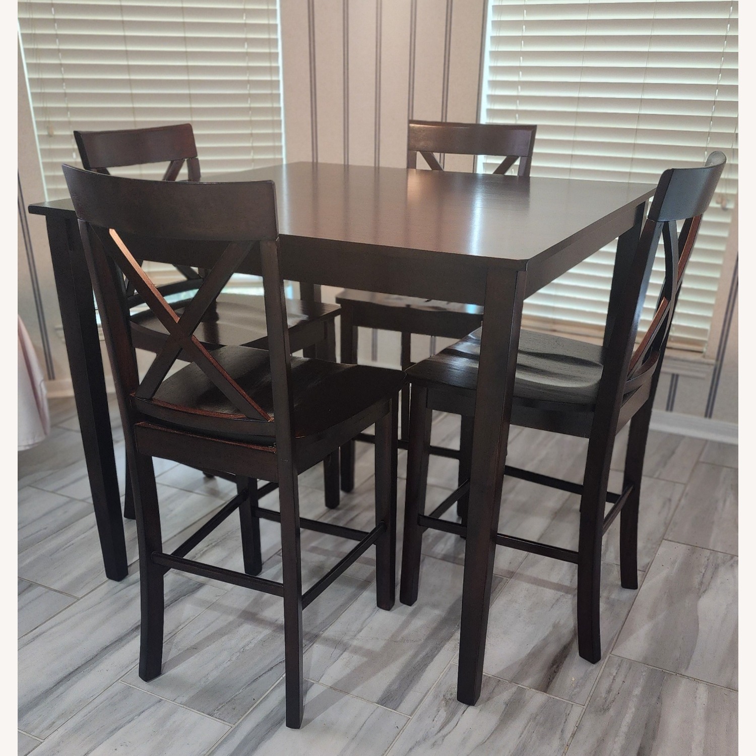 Theodores Counter Height Dinette Table with 4 Chairs - image-1