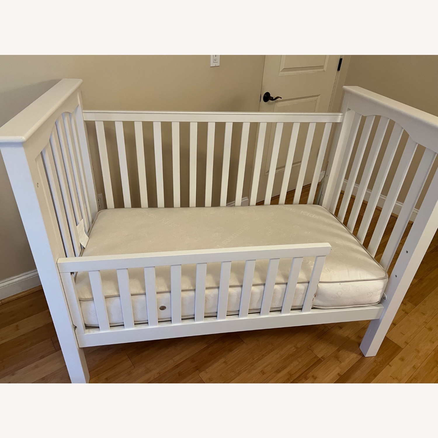 Pottery Barn Kids White Crib/Toddler Bed - image-3