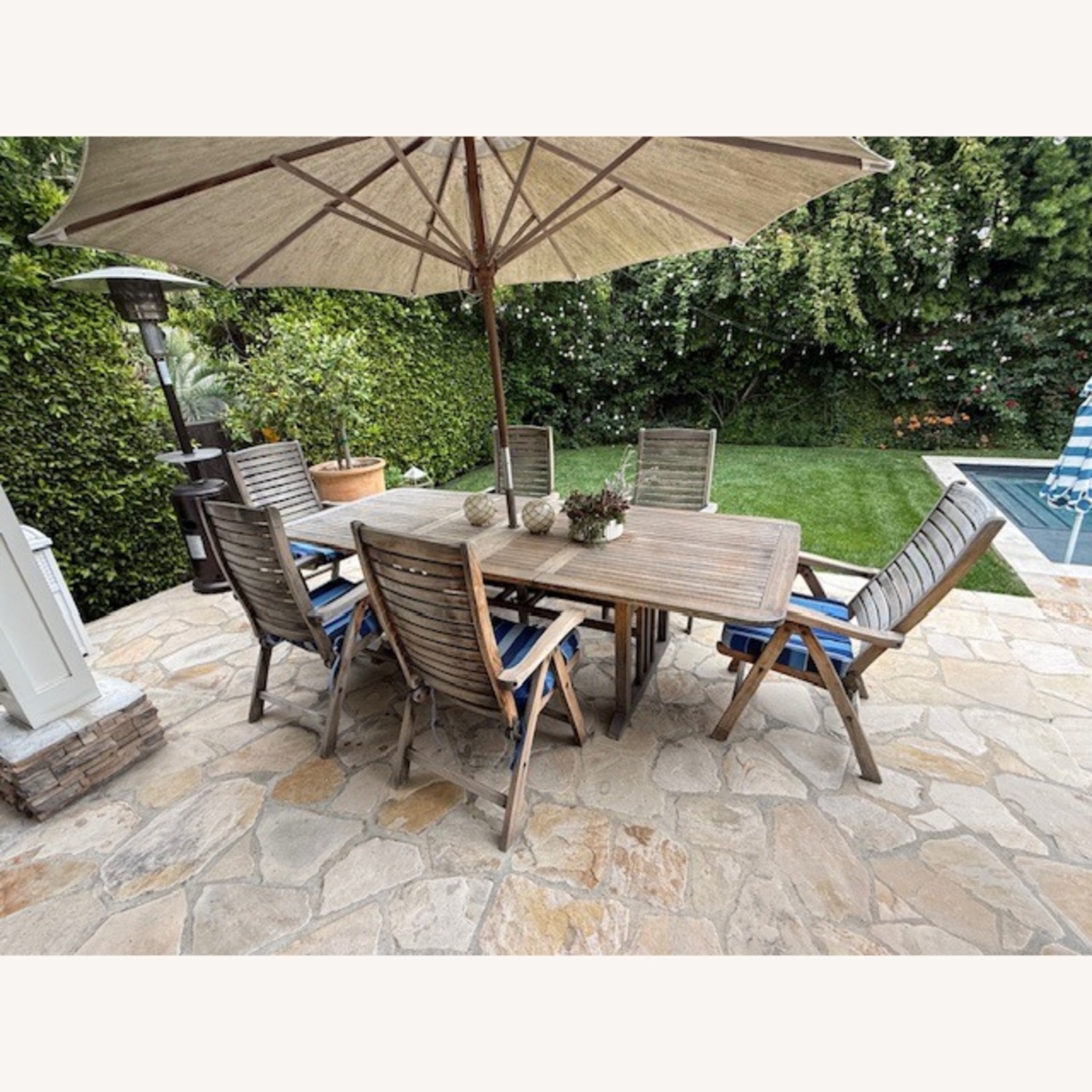 Teak Outdoor Dining Set - image-0