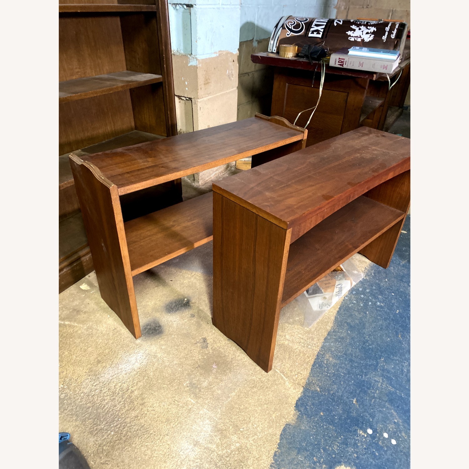 Mid Century Tilt Out Record Cabinet & Shelving - image-3