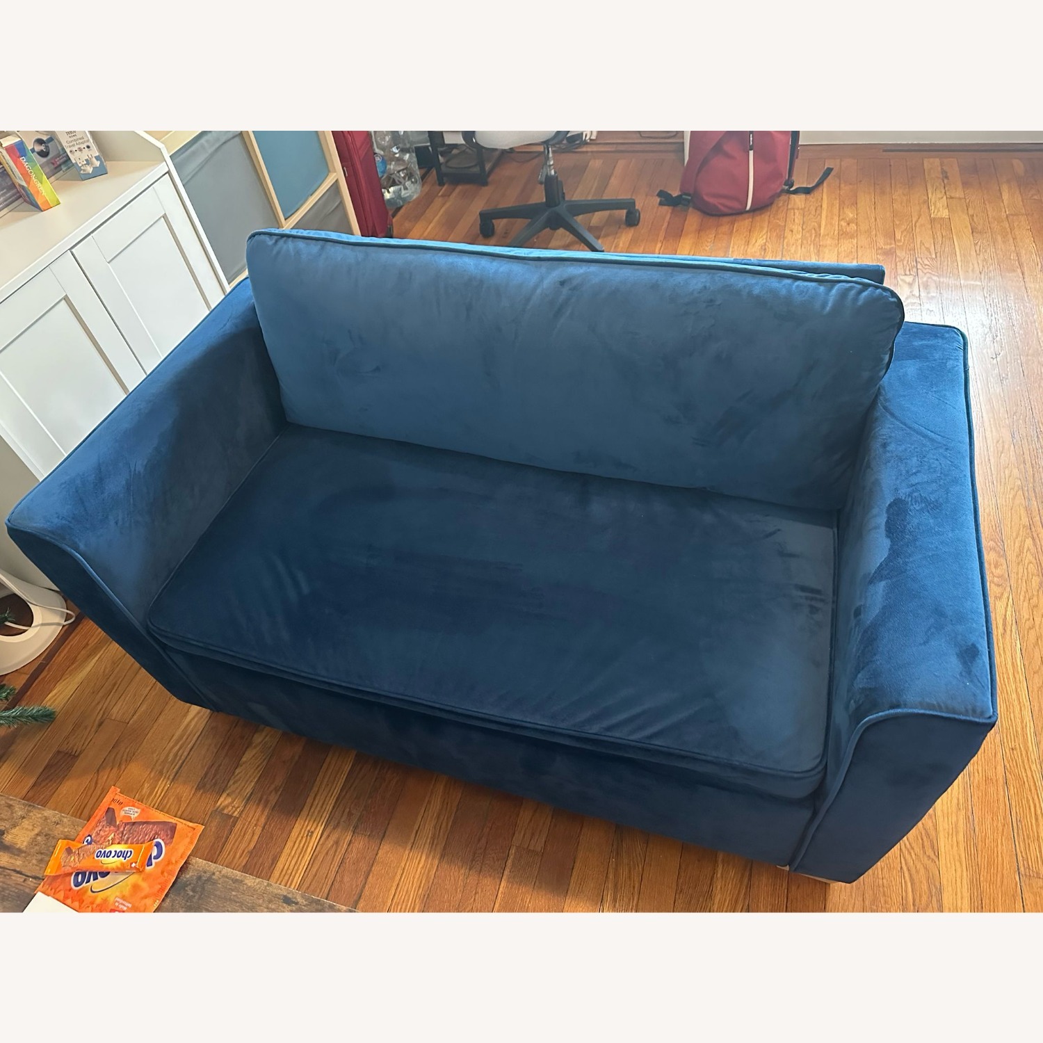 Mjkone Navy Blue Sleeper Sofa - image-1