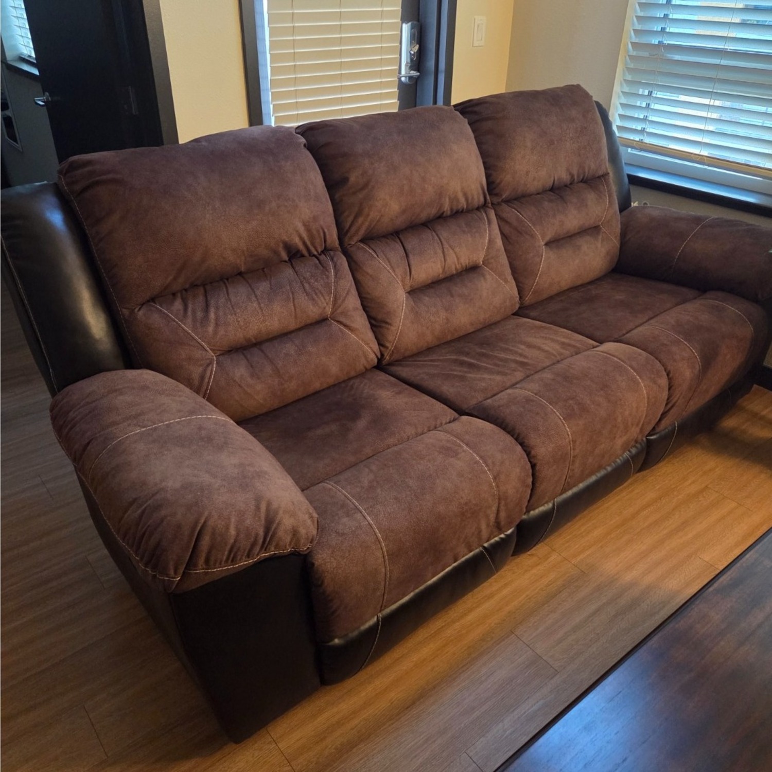 Ashley Furniture Earhart - Chestnut Reclining Sofa - image-2