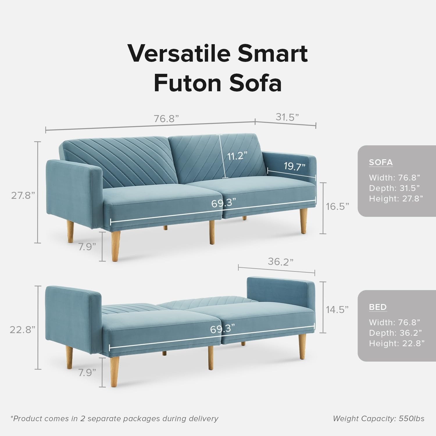 Premium Velvet Futon - image-2