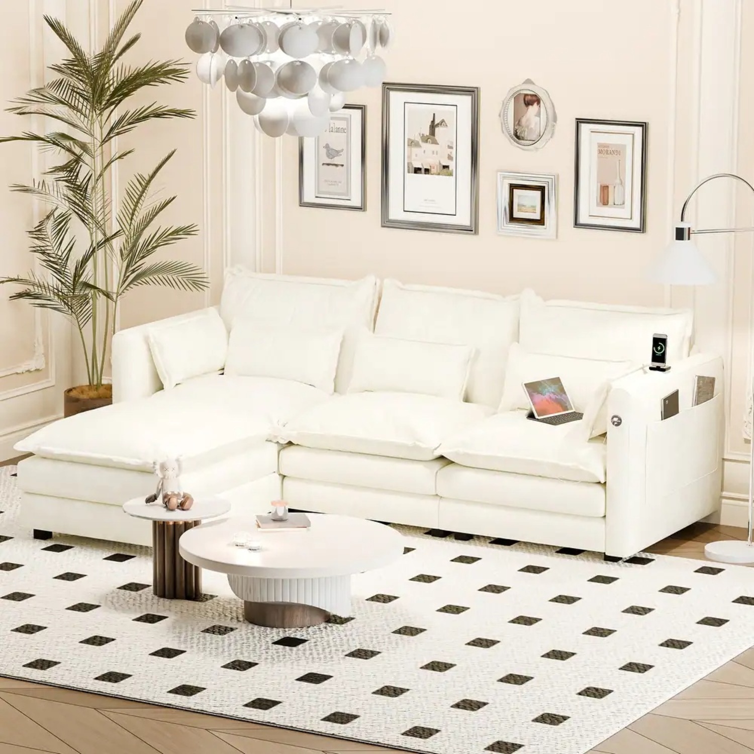 Modular Sectional Sofa L Shaped Couch - 4 Pieces - image-5
