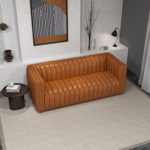 Used Rosslyn Cognac Leather Sofa for sale on AptDeco
