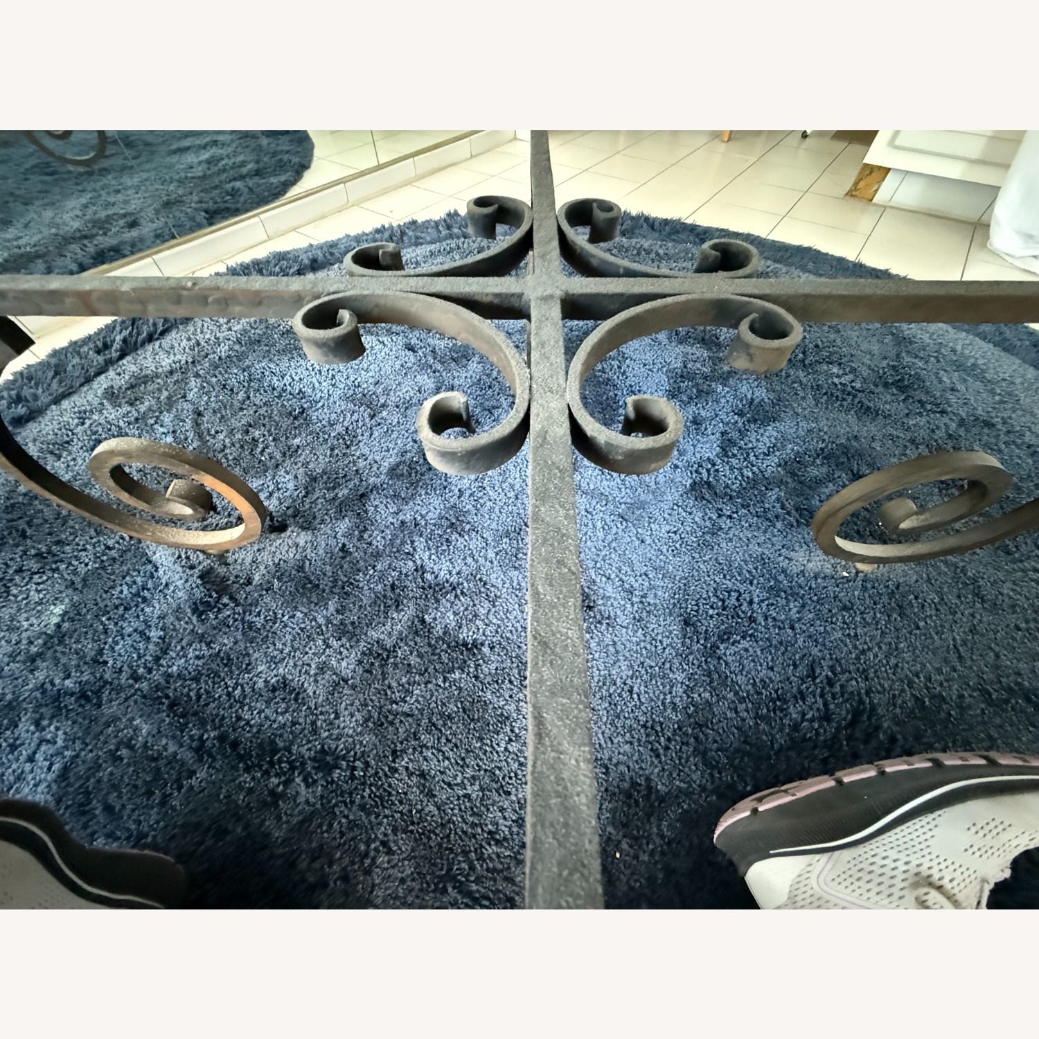 Vintage Wood W Marble Dining Table - image-6