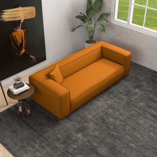 Used Barcelona Modern Dark Yellow Boucle Sofa for sale on AptDeco